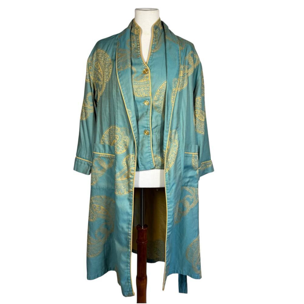BedHead y2k Vintage Asian Kimono Inspired Robe + Two Piece Pajama Set